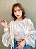 韓国風くびれボブ 髪質改善 縮毛矯正 ぱっつんボブ