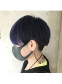 ダブルカラー/ネイビー/刈り上げショート【SYUK 高円寺 中野】