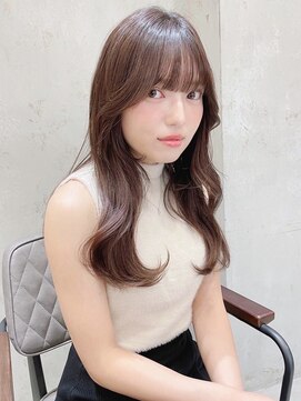 ロンド リリー 銀座(Lond Lily) アプリコットオレンジ韓国風くびれヘア・夏のヘアアレンジ