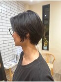 40代50代ミセスヘア*大人上品なショートボブナチュラルヘア