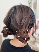 ツインお団子ヘア【品川/ヘアセット】