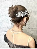 ショートヘアのお団子アレンジ