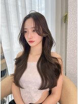 リリー(Lilley) くすみベージュ×姫カットレイヤー×韓国風巻き【ayana】