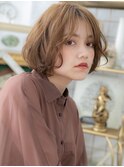 センターパートフレンチカジュアルボブパーマc6上尾20代30代40代