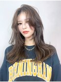 美髪韓国ヘア顔周りレイヤーくびれヘアロング_ba406572