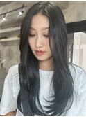 レイヤーボブハイライトブリーチレイヤーハイトーングレージュ