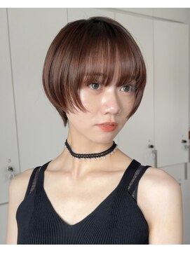 ロンドアンメゾン 原宿(Lond un Maison.) くびれヘア/アプリコットオレンジ/レイヤー/ショートボブ/韓国