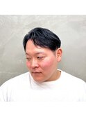 ビジネスにも◎爽やかアップバンクショート/黒髪/ツーブロック