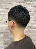 テーパーフェードアップバングショート