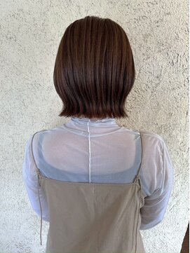 プリモ ココ 鍋島店(Primo coco.) ボブ 外ハネボブ ブラウンベージュ ミルクティーベージュ 美髪