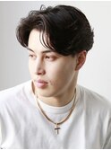 men's/メンズラルフカール/ニュアンスパーマ/黒染め/渋谷