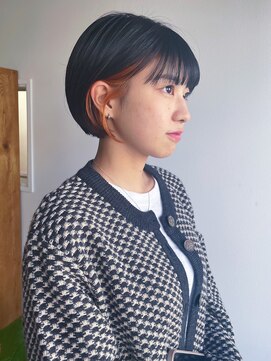 ソワカ(sowaka) ミニボブ/インナーカラー/オレンジ