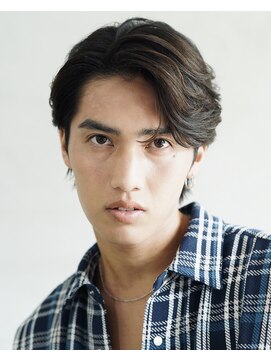 バイフィフス 原宿/表参道(by fifth) 原宿ニュアンスパーマ黒髪センターパートウルフツーブロック30代