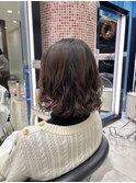 ボブパーマ/コテ巻き風パーマ/伸ばしかけボブ/レイヤーカット