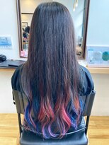 モーラ 鳳店(MOLLA)&nbsp;インナーカラーピンク×ブルー【鳳】