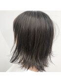 【ALIVE吉祥寺】グレージュハイライトカラー切りっぱなしボブ