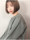 ぱっつんボブ&ミントグレージュ【Luxe高橋あや】表参道