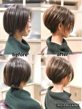 アクティフ(actif) 40代50代60代70代 耳かけショートヘア -名古屋の美容室actif-