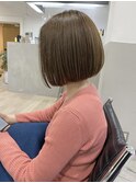 ◆◇前下がりボブアプリエカラー オリーブグレージュ◇◆