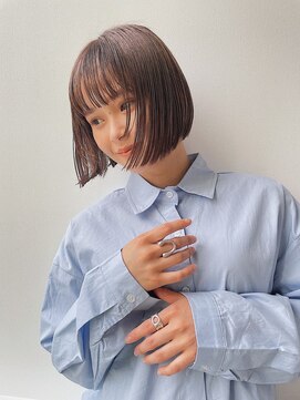 デート 下北沢(DATE) インナーカラー/ダブルカラー/ミルクティーベージュ/ボブ