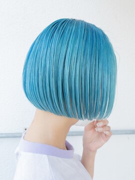 デビュー ヘアーメイク ミニボブ【水色カラー】