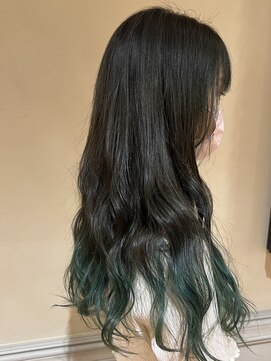 シャンプーボーイ セントラル 博多(SHAMPOO BOY central) 裾カラー☆GReeN