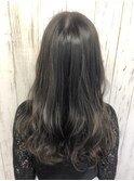 ロングローレイヤー/ゆる巻き/ダークアッシュグレージュ