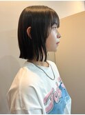 切りっぱなしボブ フェイスレイヤー 外ハネボブ 表参道