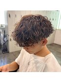 【平岡将太郎指名】波巻きパーマ×アッシュブラウン