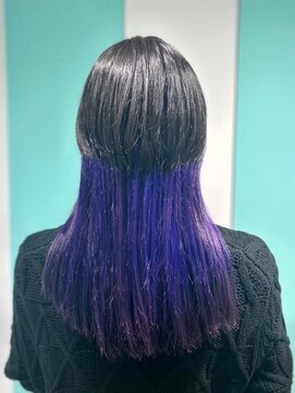 マティーナ ヘアー 池袋(Matina hair) 【ウルフ×ブラック×インナーパープル】20代30代40代50代