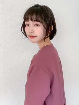オーブ ヘアー ラルゴ 広島祇園店(AUBE HAIR largo) 20代・30代_耳掛けボブ