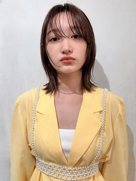 ミンクス 原宿店(MINX) 切りっぱなしボブ美髪ピンクブラウンベリーショート