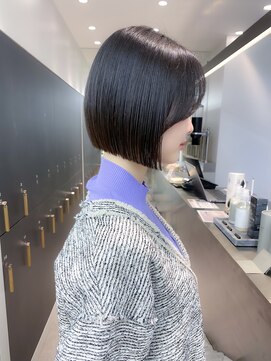 ロンドシエル 横浜(Lond ciel) 人気の韓国ボブ♪前髪無し黒髪でもかわいい【久保田夢美】横浜