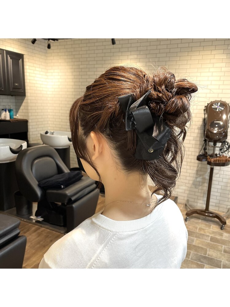 suzu お呼ばれヘア ヘアアレンジ ヘアセット 大阪 福島区：L217329370 