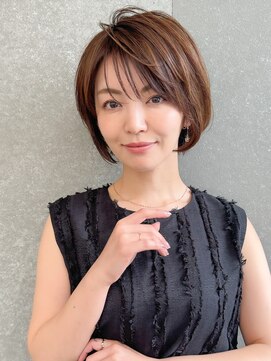 ロンドエニカ 大宮(Lond enika) 切りっぱなしボブエアリーロング美髪ピンクブラウン[大宮]