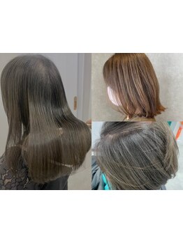 一人ひとりの髪質に合わせたカラーをご提案！白髪をカバーしながら、カラーを楽しめる♪