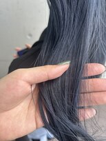 アチーブ ヘア デザイン(achieve hair design)&nbsp;ブルーカラー暗髪美シルエットロング20代30代×エアストレート