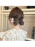 #ヘアアレンジ/アレンジ/結婚式/パーティヘア/あみおろし