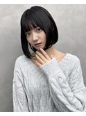 前下がりボブ　髪質改善