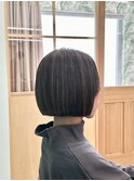 グレージュアッシュグレージュショートカットミニボブ