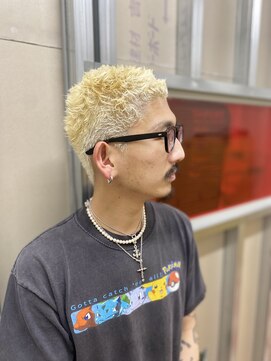 メリケンバーバーショップ トーキョー(MERICAN BARBERSHOP TYO) メンズカットアップバングスパイキーショート（ヌマタユウト）9