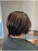 ハイライトショートボブ
