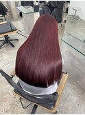 10代20代艶髪ハイトーンワインレッドボルドーカラー