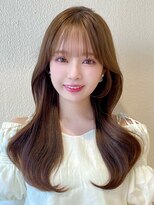 アフロート ディル(AFLOAT D'L)&nbsp;★小顔ワンカールレイヤーカットデジタルパーマチェリーブラウン