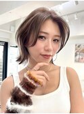 A84透明感ミルクティーベージュカラー表参道韓国レイヤーカット