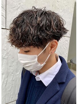 ジーニー 新百合ヶ丘(Genie) ダークアッシュニュアンスパーマ韓国マッシュベリーショート