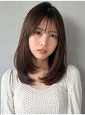 ★ 縮毛矯正ダークパープル夏のヘアアレンジミルクブラウン
