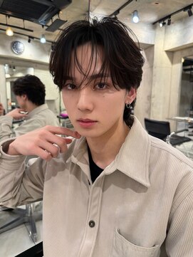 サイン メンズ 渋谷(SIGN men's) フェザーパーマ/ニュアンスパーマ/センターパート/カルマヘア