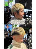 スキンフェード×2ブリーチ