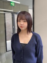 カルム 天神大名(calme) 【calme】レイヤーボブ ピンクカラー 顔まわりカット